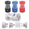 Translucent Universal Travel Power Adapter w/ USB Port